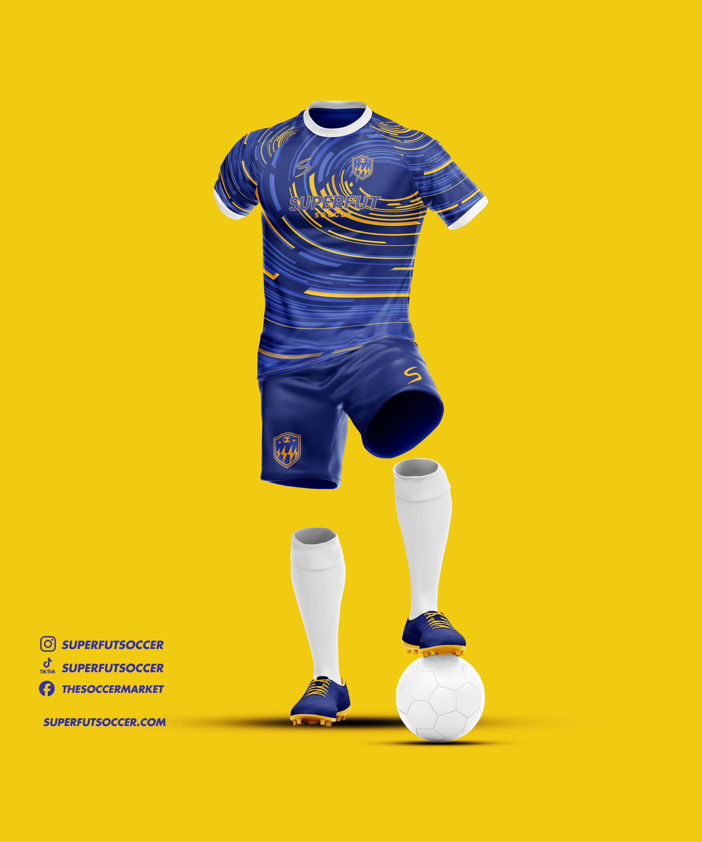 Purple & Yellow Soccer Kit – Full Custom (Jersey + Shorts + Socks)