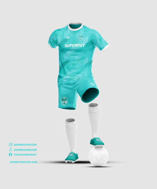 Light Green & White Soccer Kit – Full Custom (Jersey + Shorts + Socks)